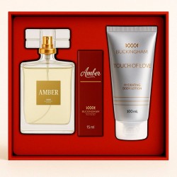 Kit Amber Perfume 100ml + 15ml + Creme 100ml