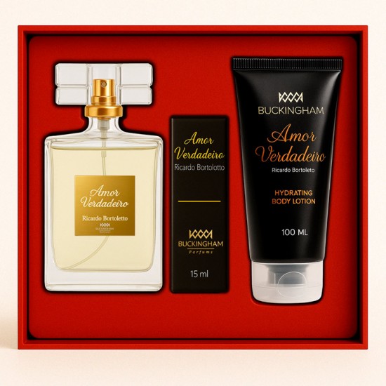 Kit Amor Verdadeiro Ricardo Perfume 100ml + 15ml + Creme 100ml