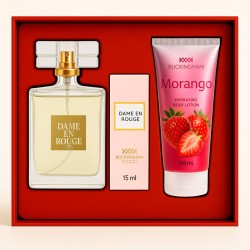 Kit Dame en Rouge Feminino Perfume 100ml + 15ml + Creme 100ml