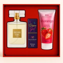 Kit Desire Girl Feminino Perfume 100ml + 15ml + Creme 100ml