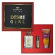 Kit Desire Girl Feminino Perfume 100ml + 15ml + Creme 100ml