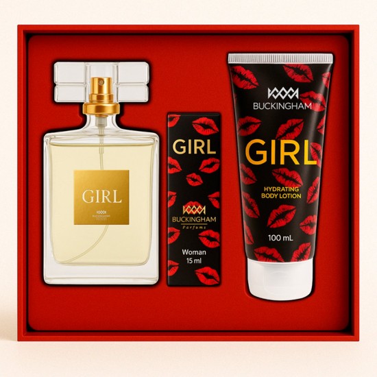 Kit Girl Feminino Perfume 100ml + 15ml + Creme 100ml