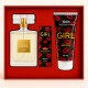 Kit Girl Feminino Perfume 100ml + 15ml + Creme 100ml