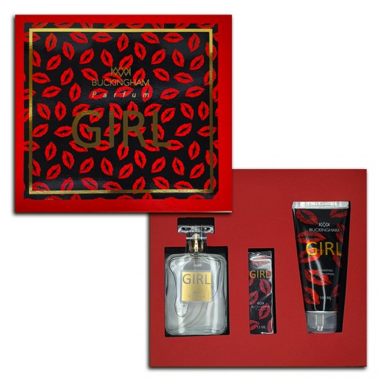 Kit Girl Feminino Perfume 100ml + 15ml + Creme 100ml