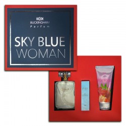 Kit Sky Blue Feminino Perfume 100ml + 15ml + Creme 100ml