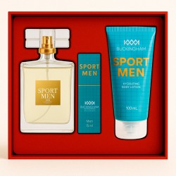 Kit Sport Men Masculino Perfume 100ml + 15ml + Creme 100ml